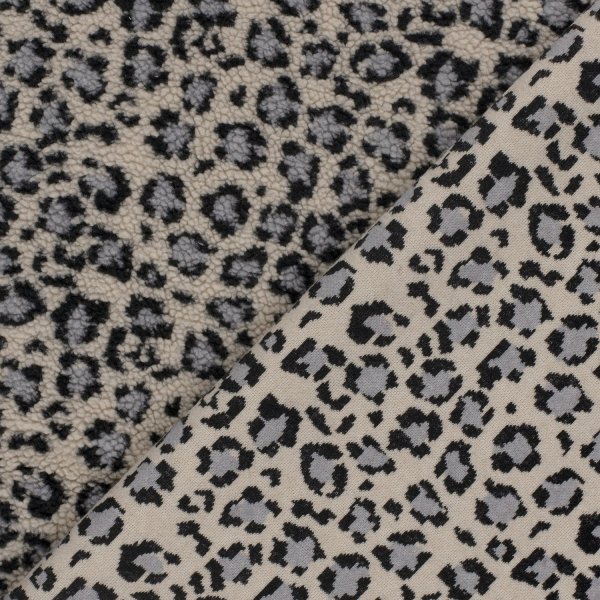 Mantelstoff - Curly Lamb - Maite small - graublau
