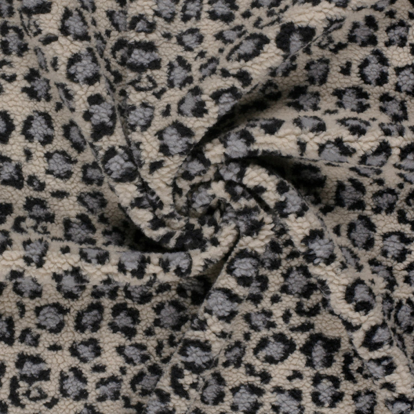 RESTSTÜCK 0,60m !!! - Mantelstoff - Curly Lamb - Maite small - graublau