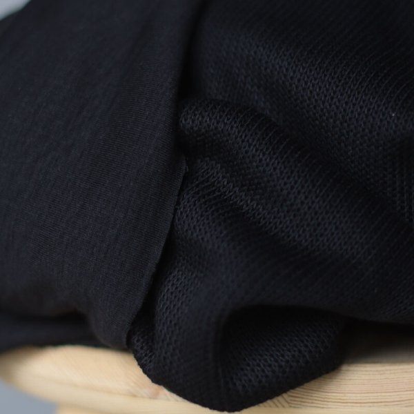 RESTSTÜCK 1,20m !!! - Bio Doubleface Strick - Dante - black - Mind the Maker