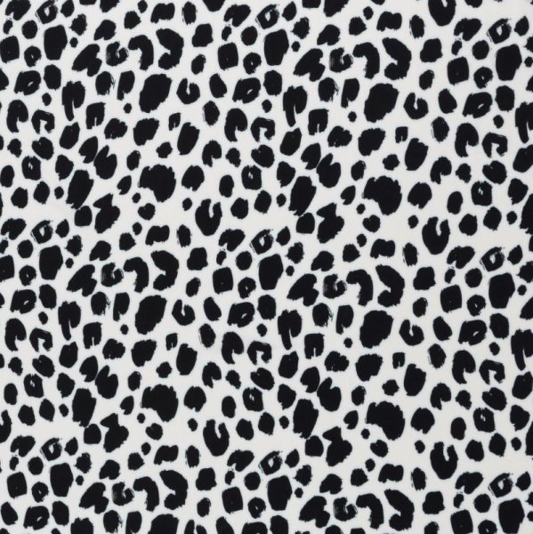 RESTSTÜCK 70cm !!! - Viskose - Daytona - Leoparden schwarz weiß - Swafing