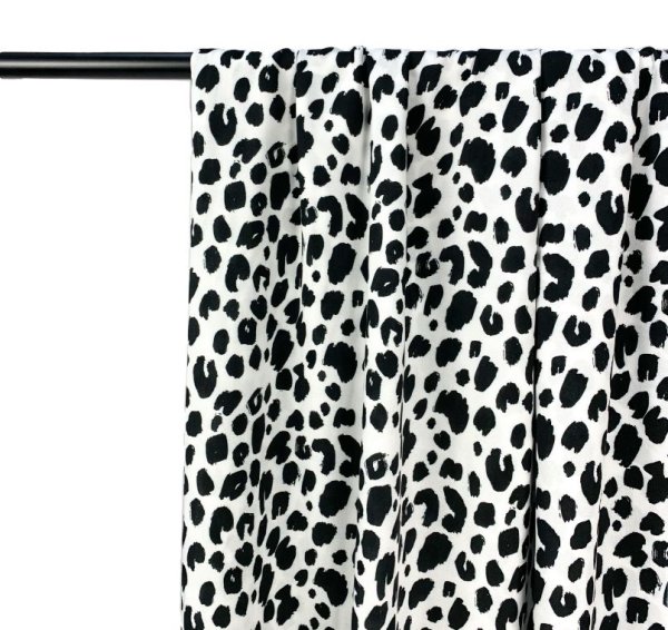 RESTSTÜCK 70cm !!! - Viskose - Daytona - Leoparden schwarz weiß - Swafing
