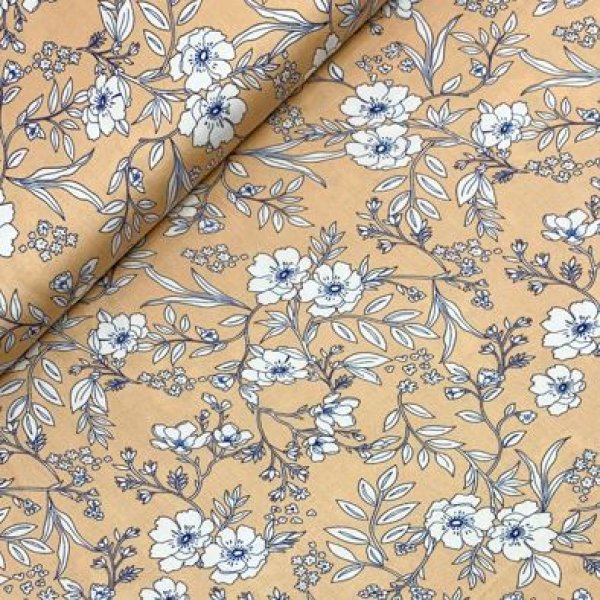 Viskose Satin - Delicate Flowers