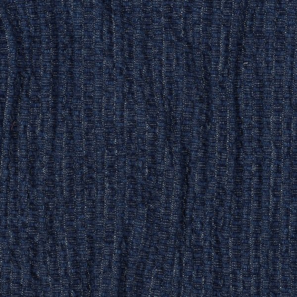 Denim - Jeansstoff - Bubble Structur - blue