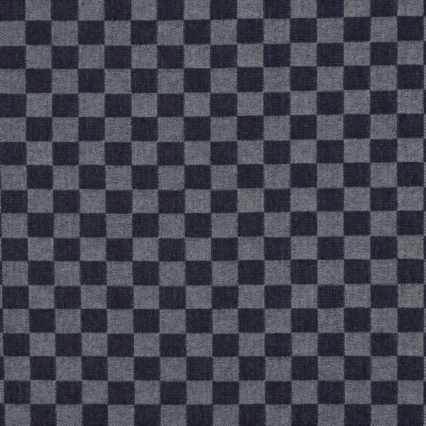 Denim - Jeansstoff - Chess - blue