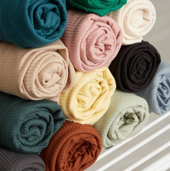 RESTSTÜCK 1,10m !!! - Derby Ribbed Jersey mit TENCEL™ - cherry - MeetMilk