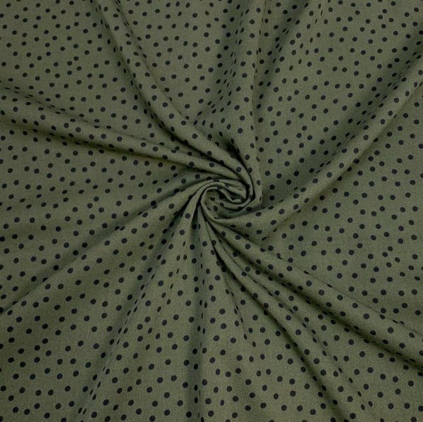 RESTSTÜCK 0,80m !!! - Viskose - Dotties - khaki
