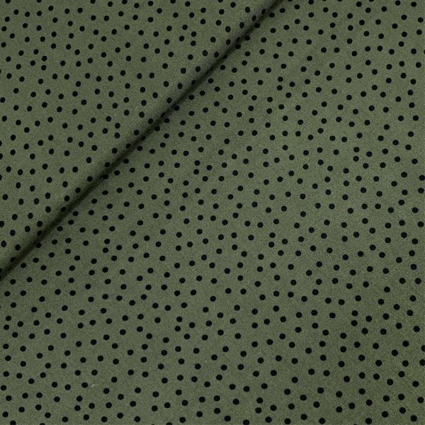 RESTSTÜCK 0,80m !!! - Viskose - Dotties - khaki