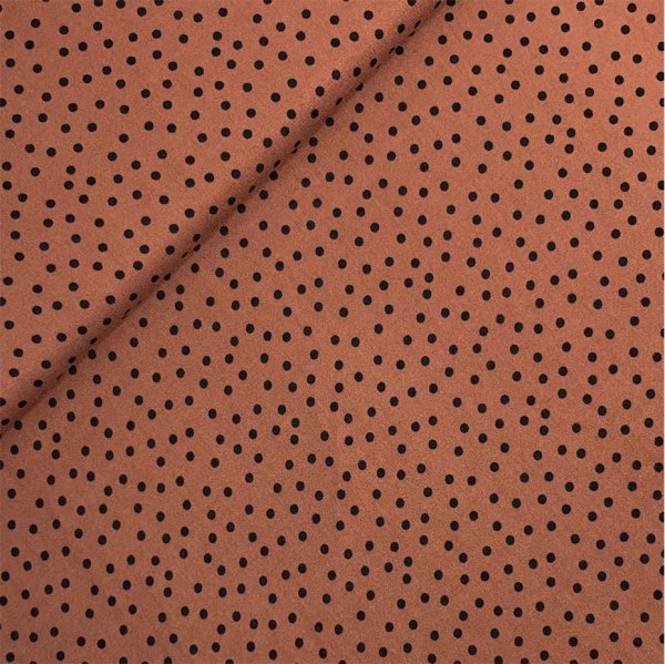 Viskose - Dotties - tobacco