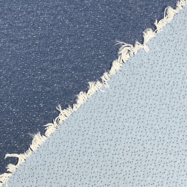 RESTSTÜCK 50cm !!! - Jacquard - Doubleface - Molly - dark jeans/dusty blue