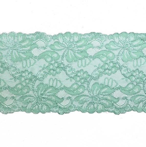 Spitzen Borte - elastisch - mint