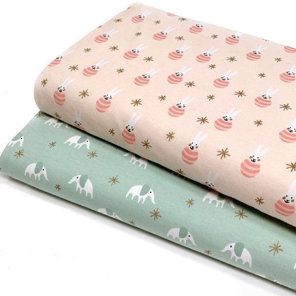 Jersey - Baby - Elefant - mint/gold - Rico Design