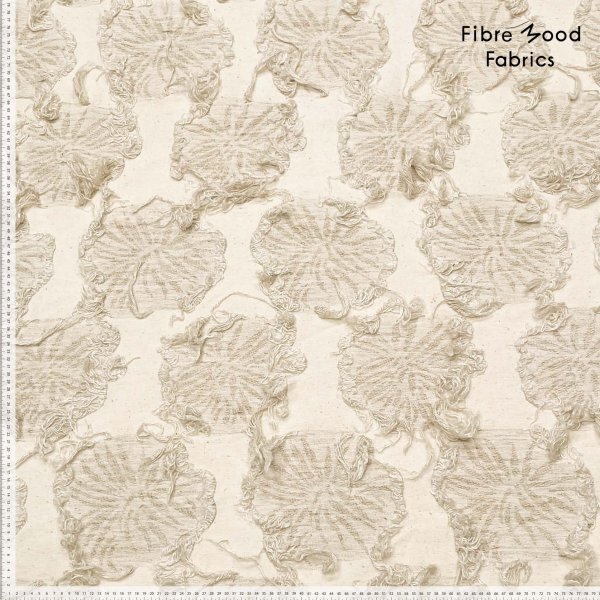 Baumwoll/Leinen - Jacquard Flower- creme - Fibremood No. 34