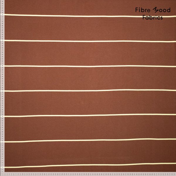 Heavy Single Jersey - Stripes - brown/yellow - Fibremood No. 37