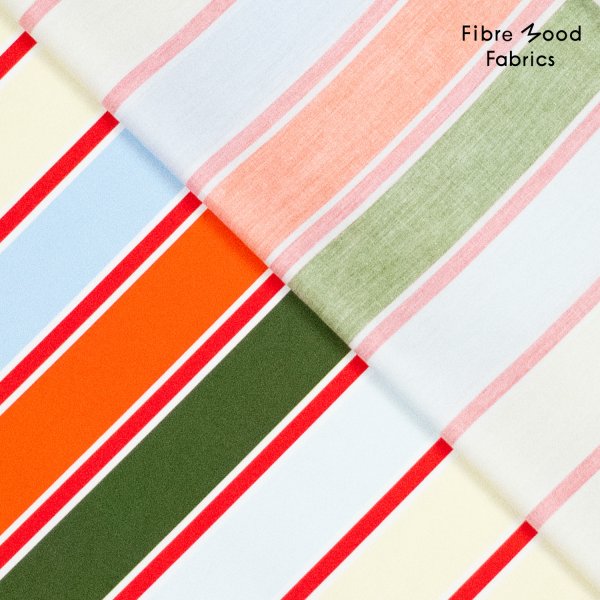Baumwoll Popeline - stripes - red - Fibremood No. 38