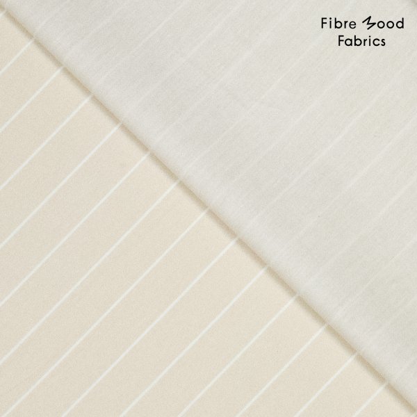 Baumwoll Popeline - stripes - white/brown - Fibremood No. 38
