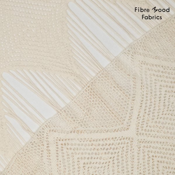 Häckelstrick - Panel - mit Fransen - offwhite - Fibremood No. 39