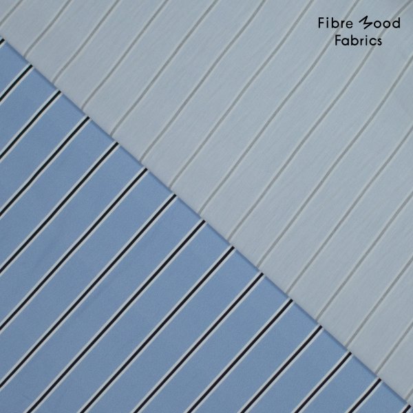 Baumwoll Popeline - stripes - blue/black - Fibremood No. 35