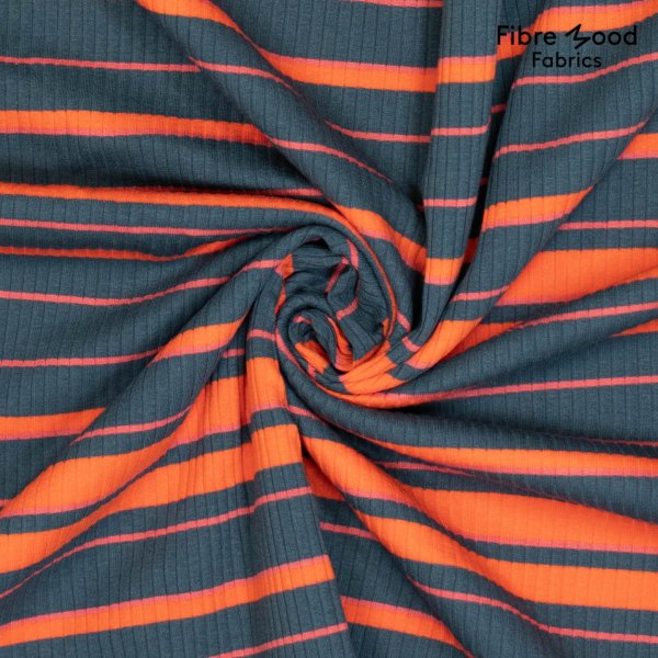 Rib Jersey - dark green/orange - Fibremood