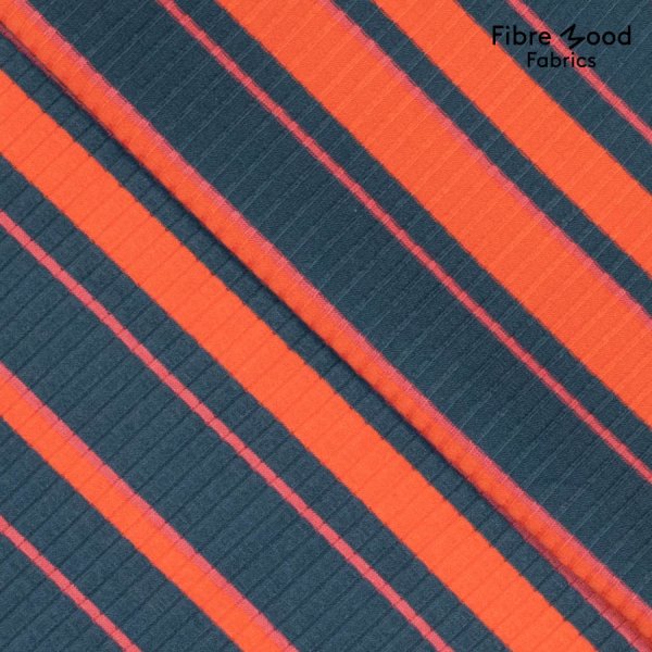 Rib Jersey - dark green/orange - Fibremood
