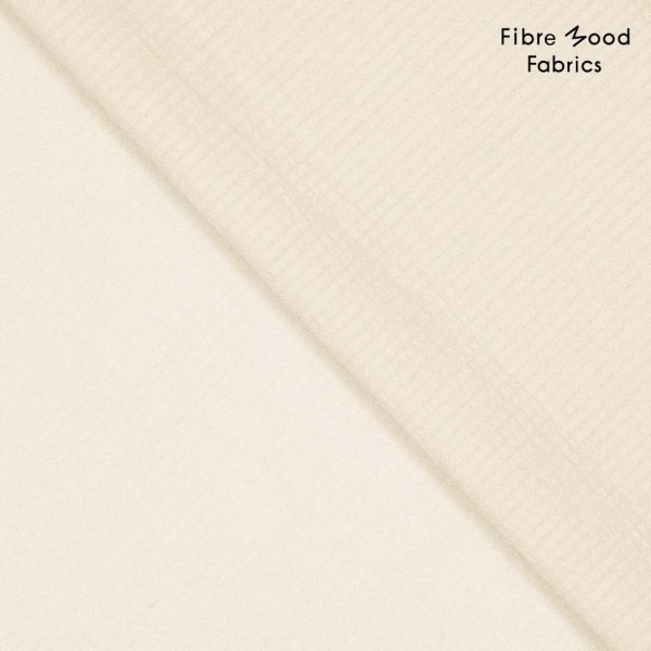 Baumwolle Seersucker - uni - off white - Fibremood No. 33