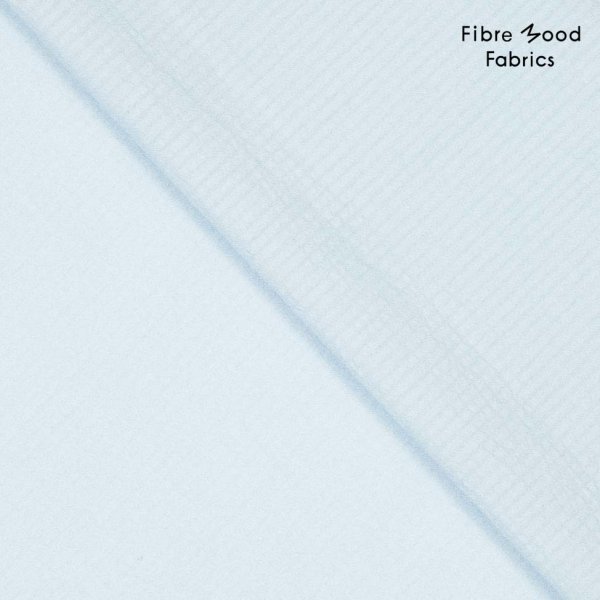 Baumwolle Seersucker - uni - blue - Fibremood No. 33