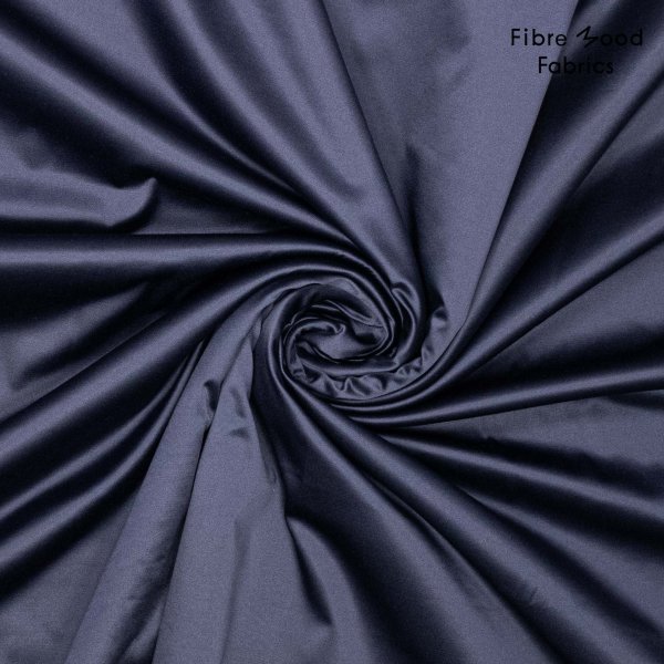 Baumwollsatin - brushed dark blue - Fibremood No. 33