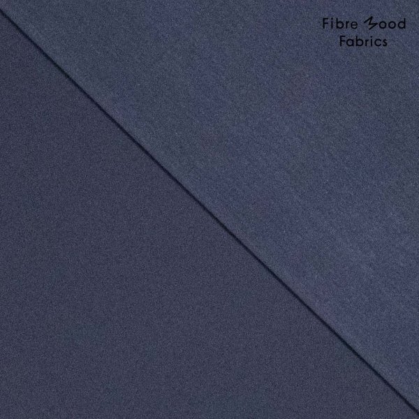 Baumwollsatin - brushed dark blue - Fibremood No. 33