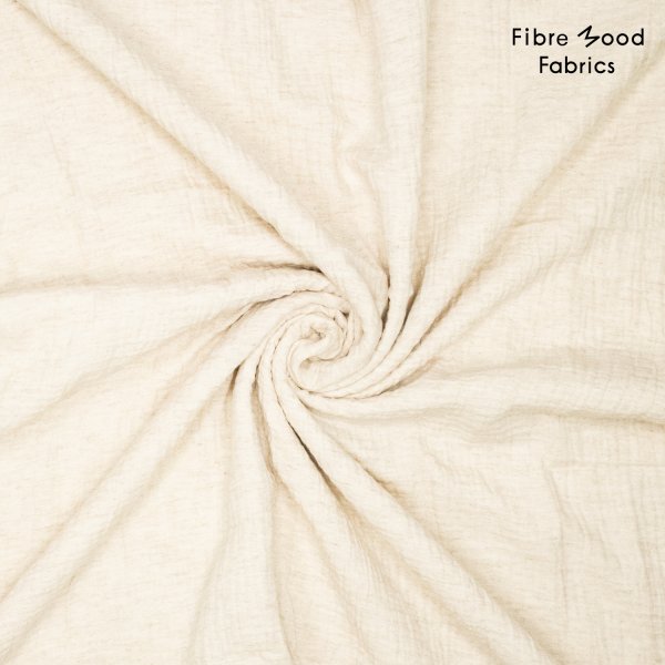 Leinen Musselin - uni - light beige meliert - Fibremood No. 39