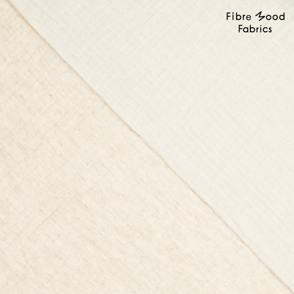 Leinen Musselin - uni - light beige meliert - Fibremood No. 39