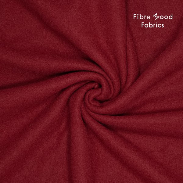 Fleece - uni - dunkelrot - Fibremood No. 31