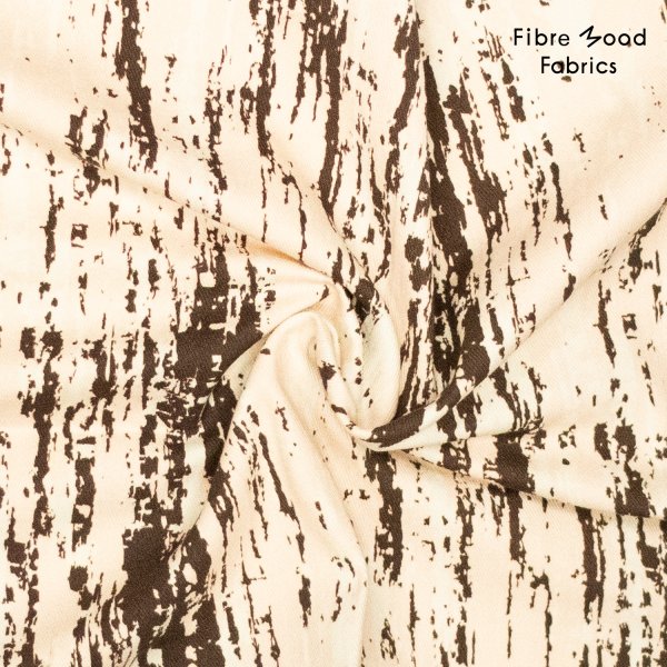 Light Denim Twill - Splash - brown/nude/ecru - Fibremood No. 37