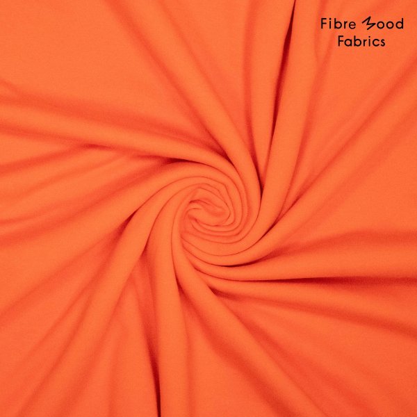 RESTSTÜCK 2,20m !!! - Bio Sweat - brushed - uni - orange - Fibremood No. 32