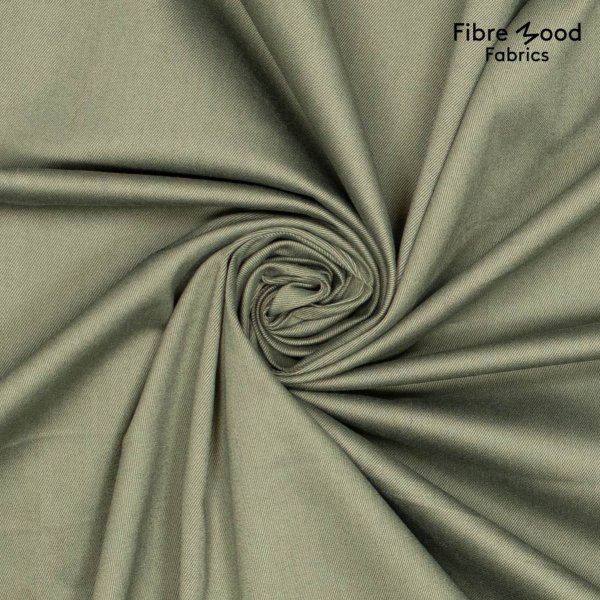 RESTSTÜCK 1,50m !!! - Baumwoll Twill - Denim Stretch - green - Fibremood