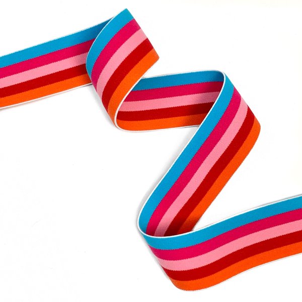 Gummiband - 4cm - gestreift - multicolor