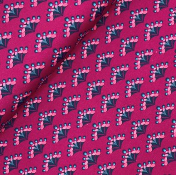 RESTSTÜCK 1,30m !!! - Jersey - Feather Fan - pink - Peacock Dreams - Birgit Boley