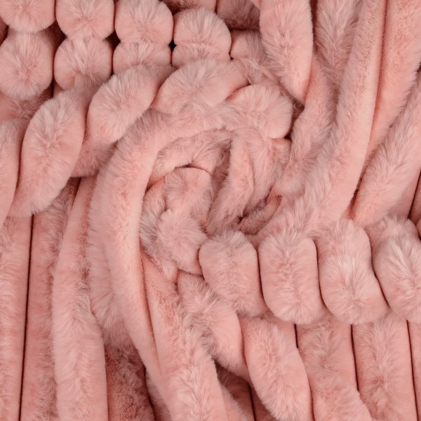 Fellimitat - Fake Fur - Streifen - rose