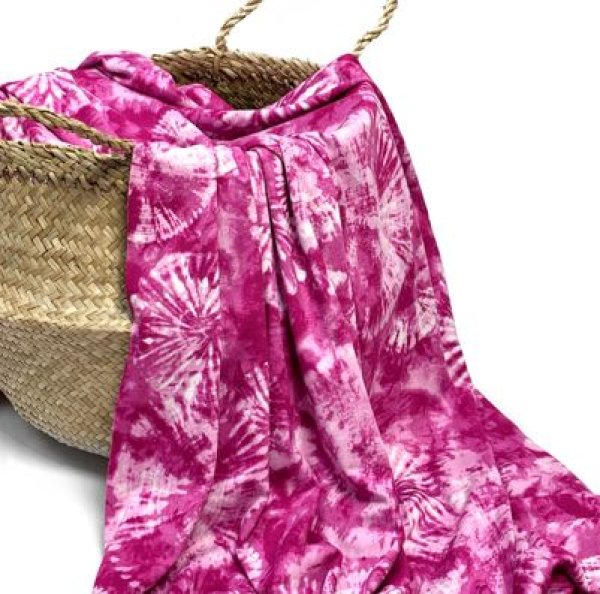 Viskosejersey - Feuerwerk - Batik - fuchsia