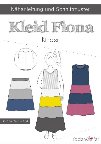 Papierschnittmuster - Kleid Fiona - Kinder - Fadenkäfer