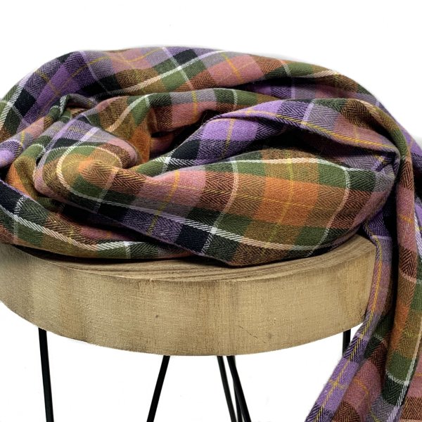 Flanell - Checks - lilac/black/green