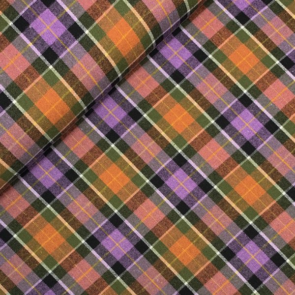 Flanell - Checks - lilac/black/green