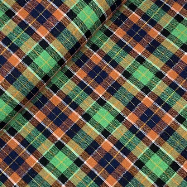 Flanell - Checks - mint/black/brown