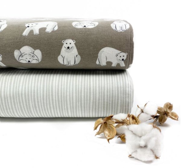 RESTSTÜCK 1,50m !!! - Bio Flanell - Straws - grey - Northerly - Cloud9 Fabrics