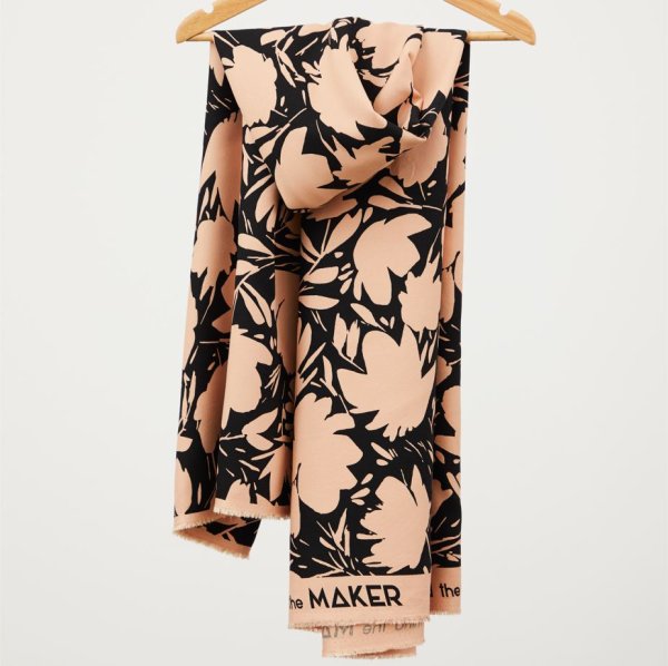 RESTSTÜCK 1,20m !!! - Crepe Viskose mit LENZING™ ECOVERO™ Fasern - Floral Shade - rose - Mind the Maker