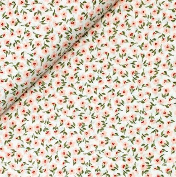 RESTSTÜCK 1,40m !!! - Viskose - Flowers - Antonia - white