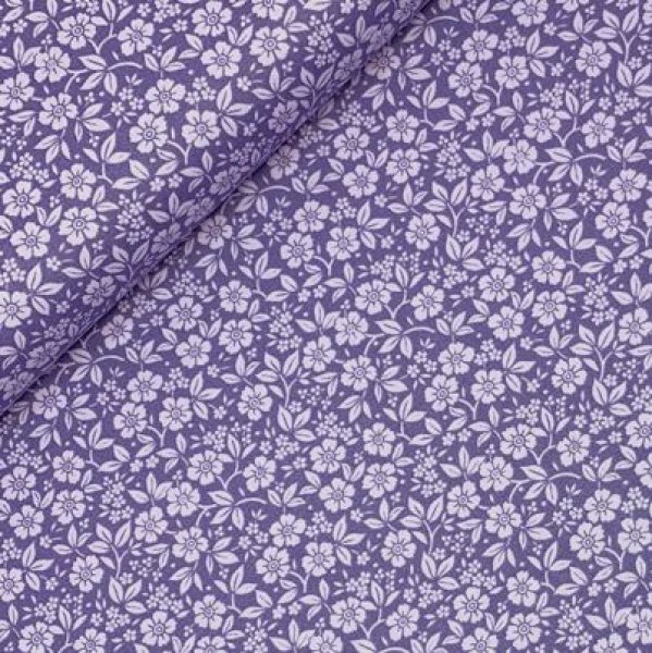 Baumwolle - Flowers Malie - lilac