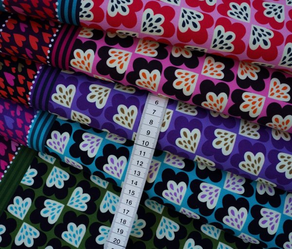 RESTSTÜCK 0,30m !!! - Bio Jersey - For You - Col. 01 - Love Letters - Hamburger Liebe - Albstoffe