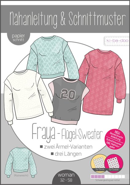 Papierschnittmuster - Fraya Flügel Sweater - Damen - Kibadoo