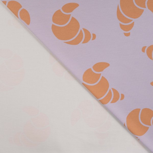 French Terry - Croissants - dusty lilac
