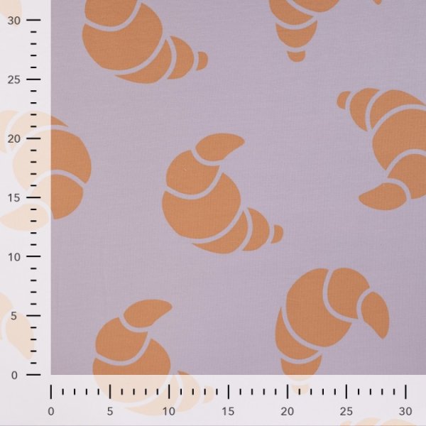 French Terry - Croissants - dusty lilac