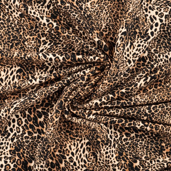 French Terry - brushed - Fionn Leopard - caramel